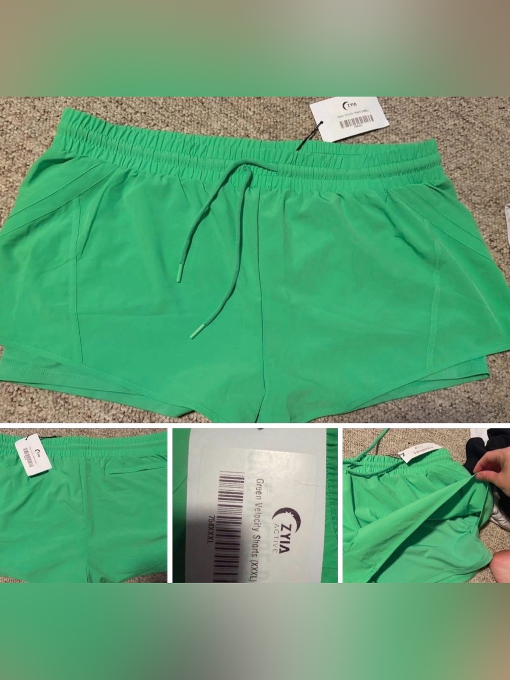 Zyia Active Green&Pink Shorts XXL
